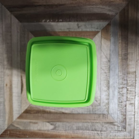 Tupperware 8 1/2 " tall Pick-A-Deli Pickle Keeper Green Lid Insert 3 pc - Picture 7 of 7